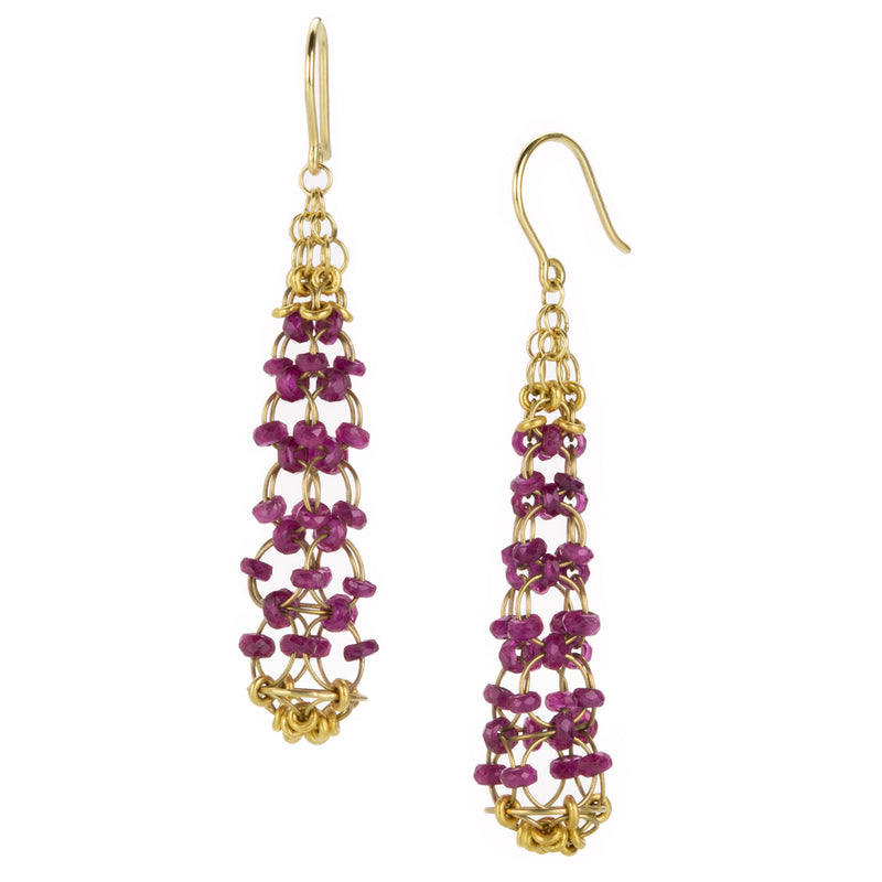 Mallary Marks Gold and Ruby Eiffel Tower Earrings | Quadrum Gallery