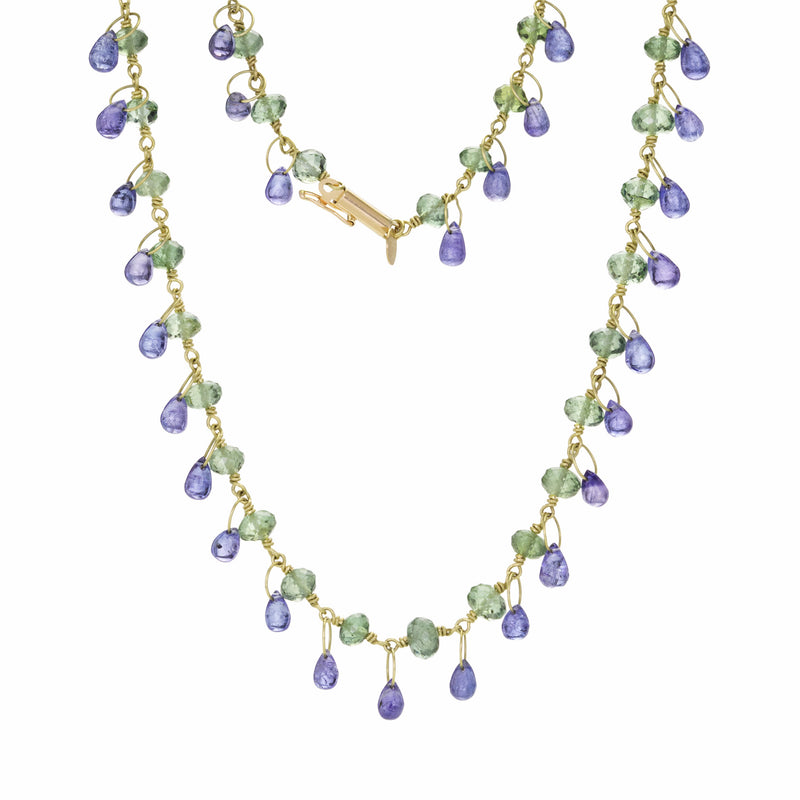 Mallary Marks Tourmaline and Tanzanite Spun Sugar Necklace | Quadrum Gallery