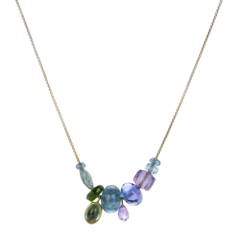 Mallary Marks Blue Green Collage Necklace | Quadrum Gallery