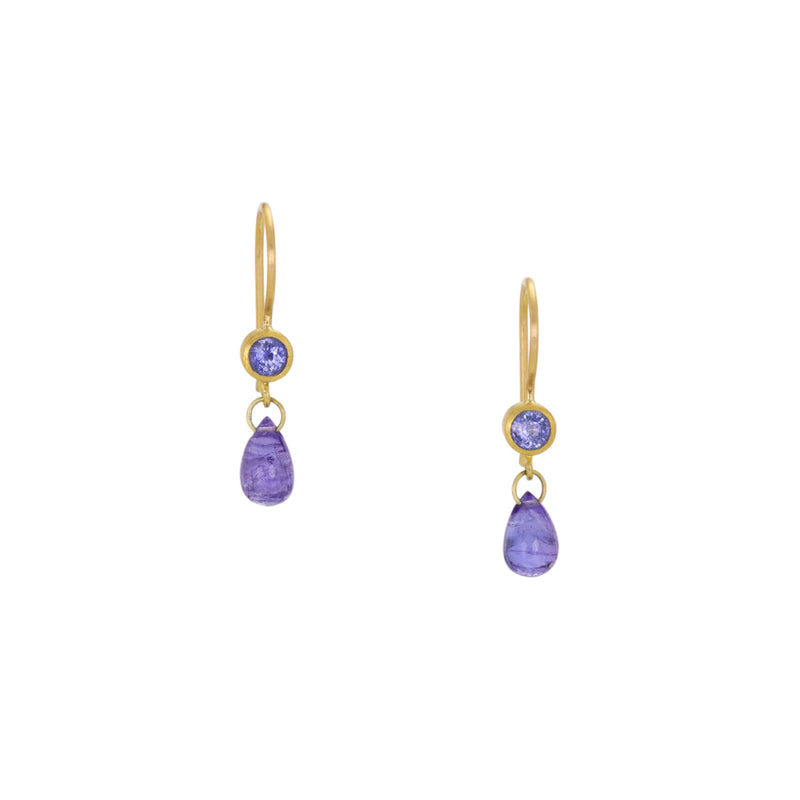 Mallary Marks Tanzanite and Blue Sapphire Apple & Eve Earrings | Quadrum Gallery