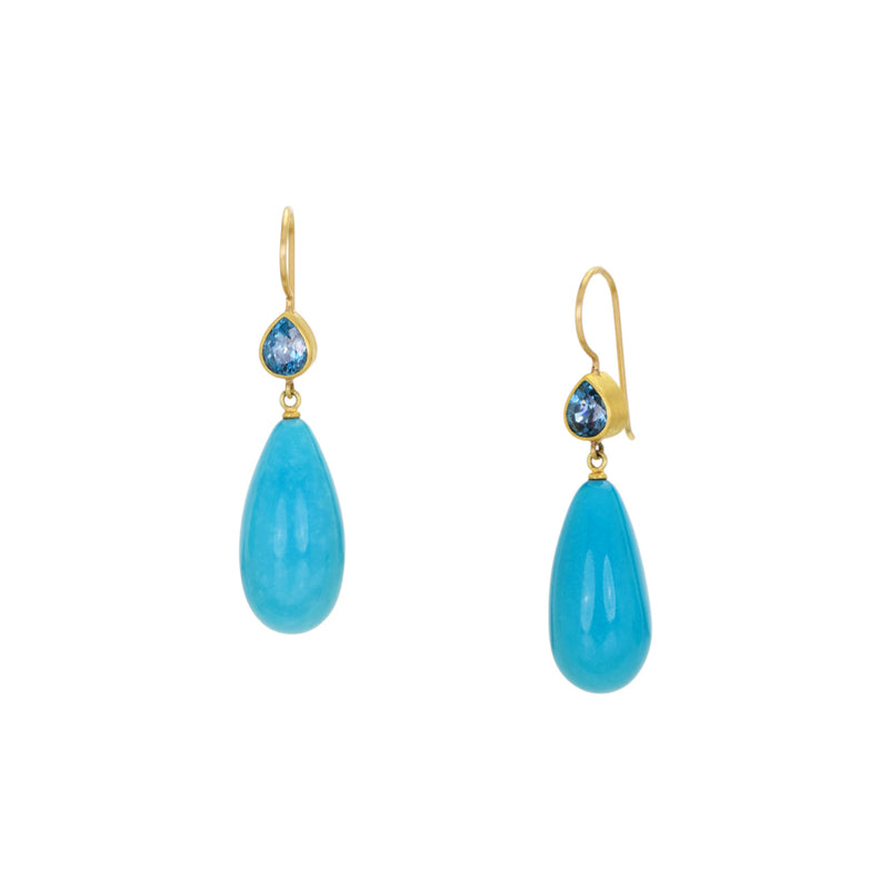 Mallary Marks Zircon and Turquoise Apple & Eve Earrings | Quadrum Gallery