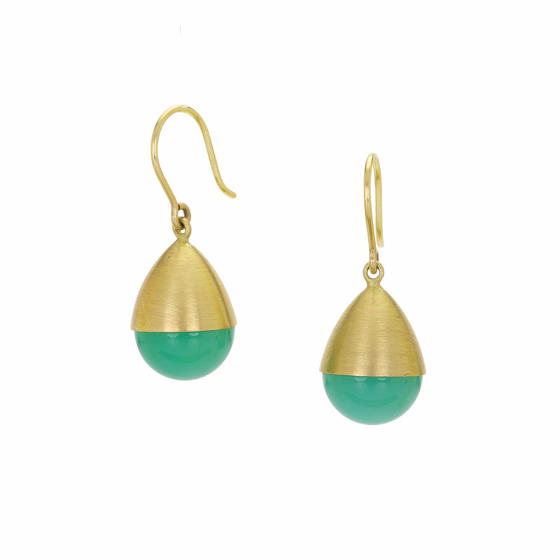 Mallary Marks Large Chrysoprase Buoy Drop Earrings | Quadrum Gallery