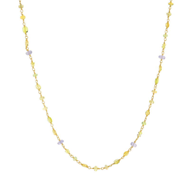 Mallary Marks 18k Multicolored Gemstone Spun Sugar Necklace | Quadrum Gallery