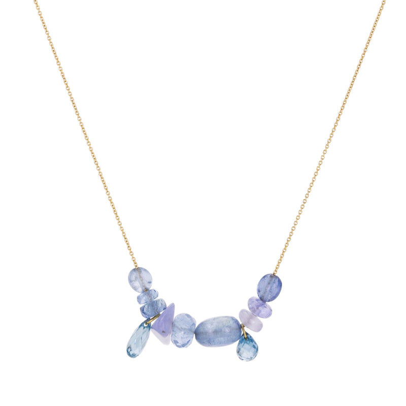 Mallary Marks Blue Gemstone Collage Necklace | Quadrum Gallery