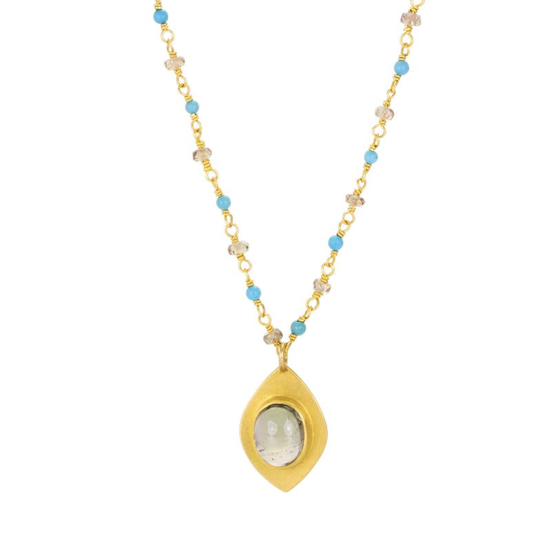 Mallary Marks Garnet and Turquoise Spun Sugar Necklace | Quadrum Gallery