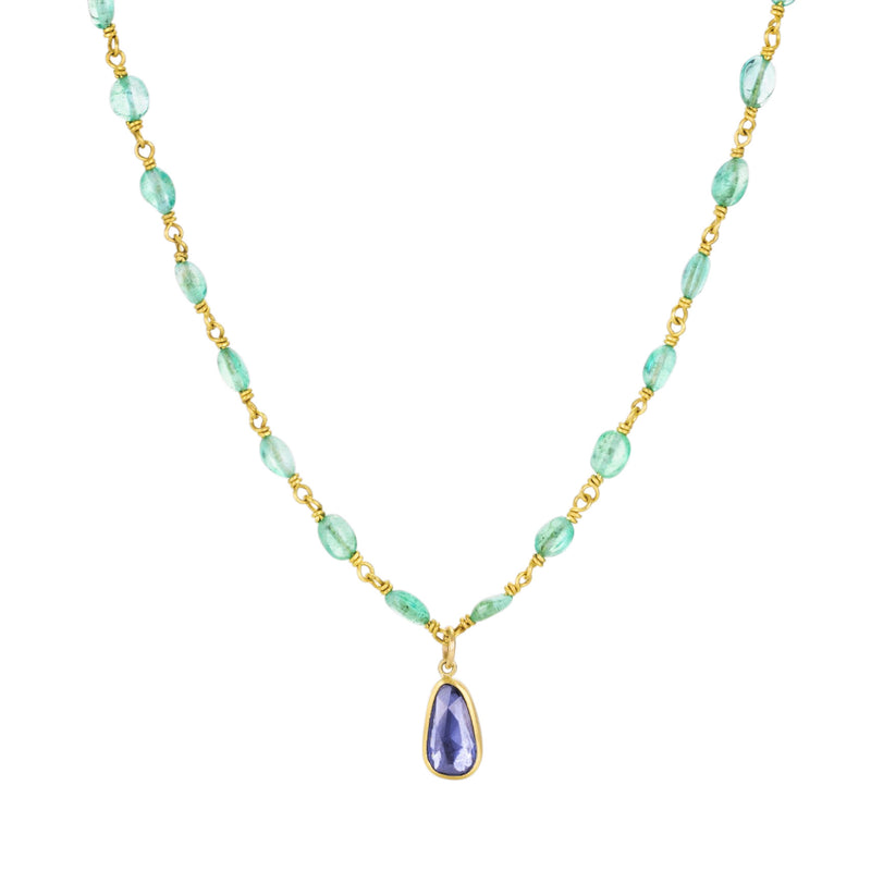 Mallary Marks Emerald and Sapphire Spun Sugar Necklace | Quadrum Gallery