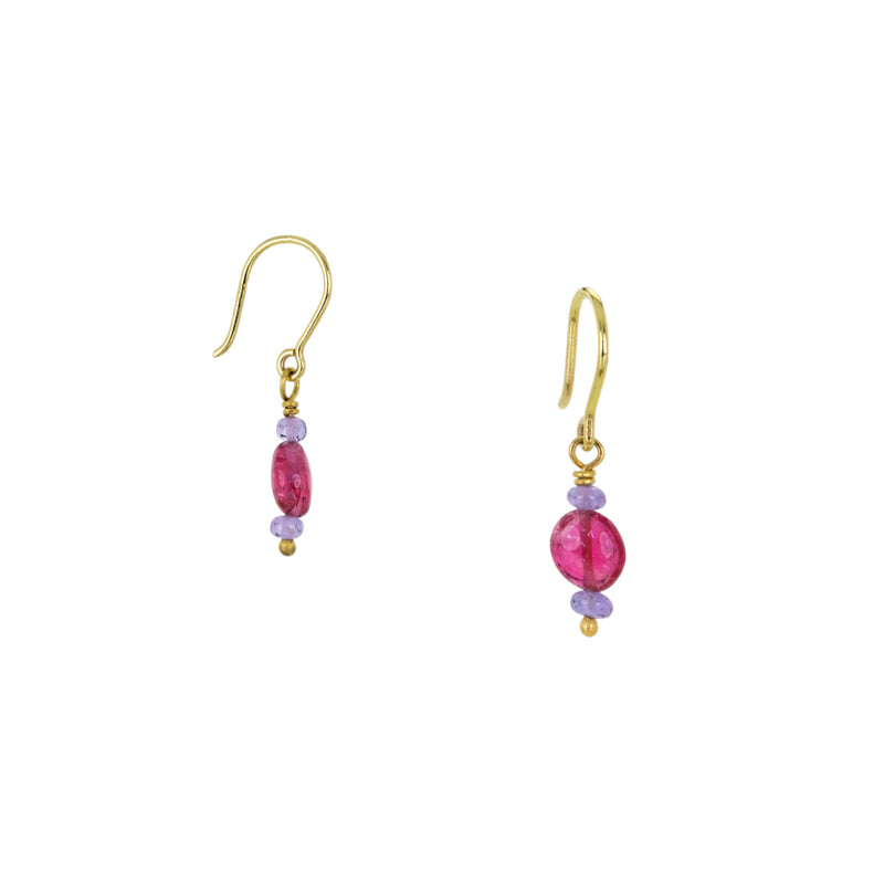 Mallary Marks Tanzanite and Rubellite Spun Sugar Earrings | Quadrum Gallery