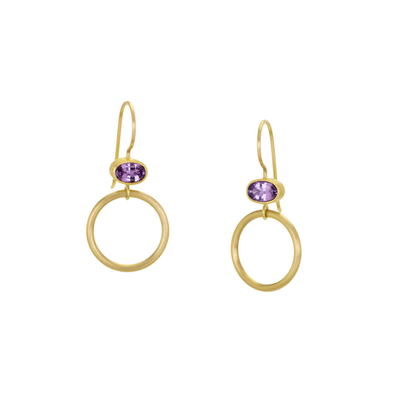 Mallary Marks Sapphire Jump Through Hoop Earrings | Quadrum Gallery