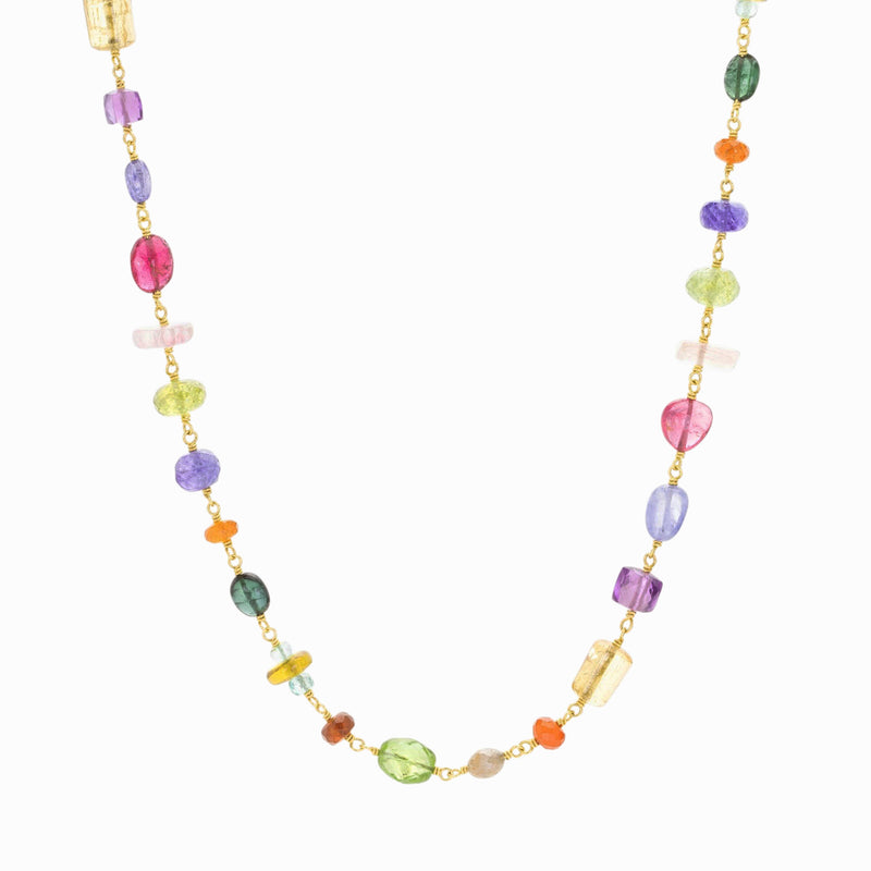 Mallary Marks 18k Multicolored Spun Sugar Beaded Necklace | Quadrum Gallery