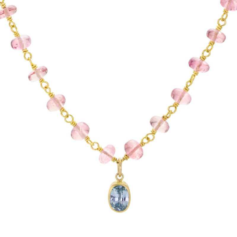 Mallary Marks Pink Tourmaline and Zircon Spun Sugar Necklace | Quadrum Gallery