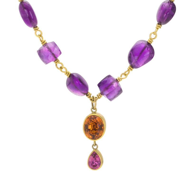 Mallary Marks Amethyst and Sapphire Spun Sugar Necklace | Quadrum Gallery