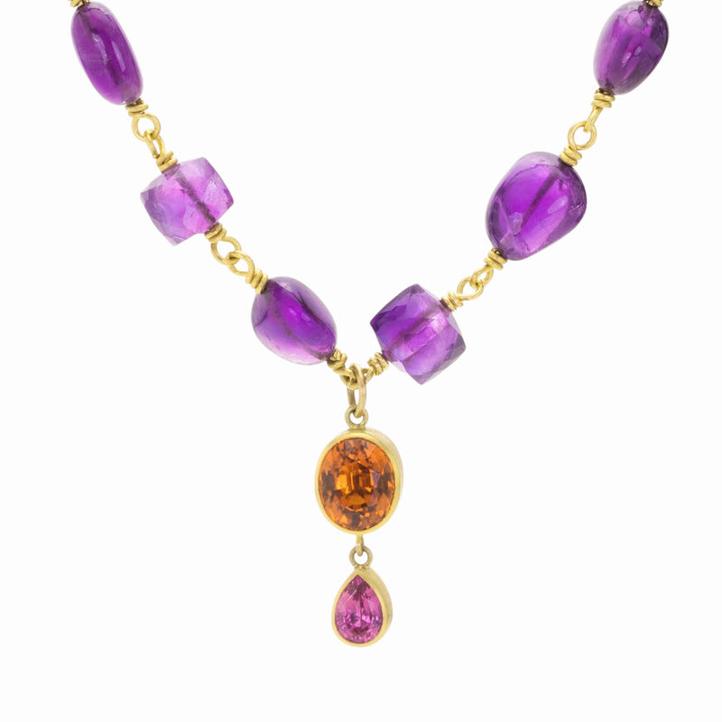 Mallary Marks Amethyst and Sapphire Spun Sugar Necklace | Quadrum Gallery