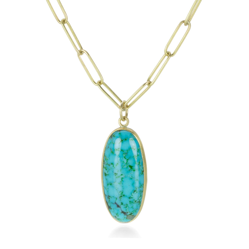 Maria Beaulieu Oval Kingman Turquiose Pendant (Pendant Only) | Quadrum Gallery