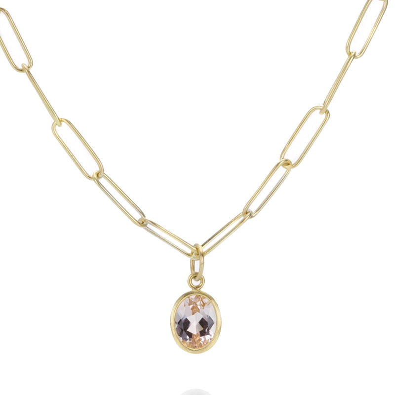 Maria Beaulieu Tiny Oval Morganite Pendant (Pendant Only) | Quadrum Gallery