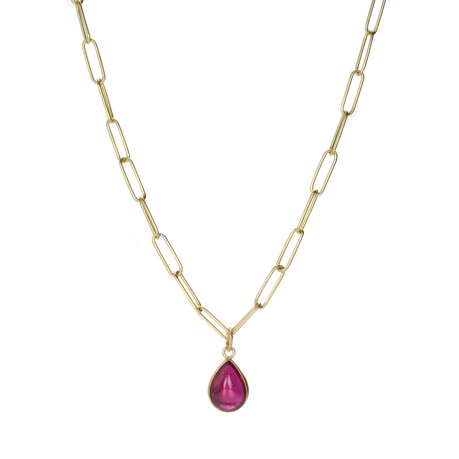 Maria Beaulieu Teardrop Ruby Cabochon Pendant (Pendant Only) | Quadrum Gallery