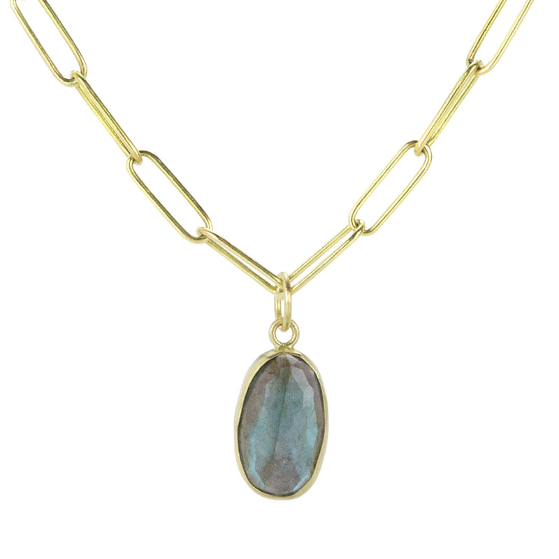 Maria Beaulieu Oval Faceted Labradorite Pendant (Pendant Only) | Quadrum Gallery