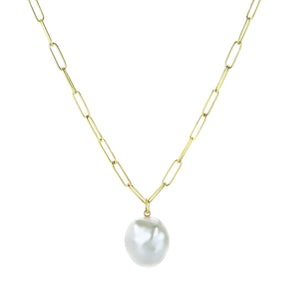 Maria Beaulieu Satin White Pearl Pendant (Pendant Only) | Quadrum Gallery