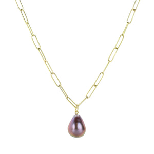 Maria Beaulieu Metallic Purple Pearl Drop Pendant (Pendant Only) | Quadrum Gallery