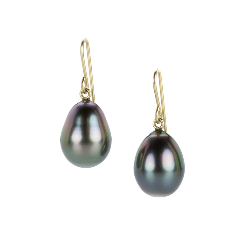 Maria Beaulieu Black Tahitian Pearl Drop Earrings | Quadrum Gallery