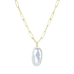 Maria Beaulieu 18k Metallic White Pearl Pendant (Pendant Only) | Quadrum Gallery