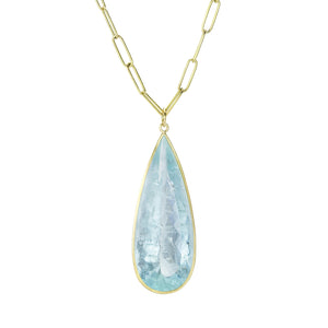 Maria Beaulieu Faceted Pear Aquamarine Pendant (Pendant Only) | Quadrum Gallery