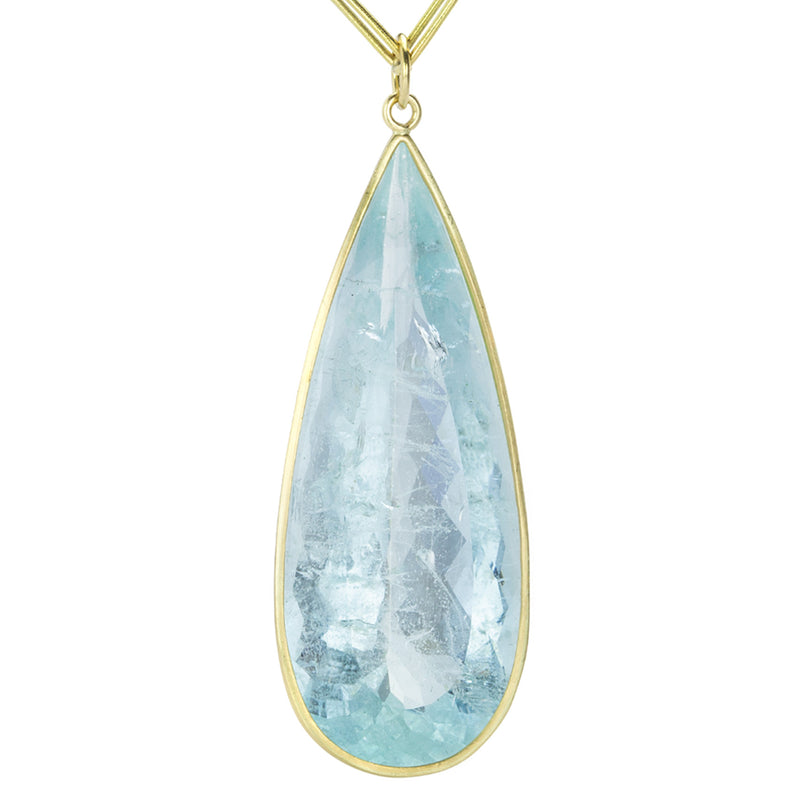 Maria Beaulieu Faceted Pear Aquamarine Pendant (Pendant Only) | Quadrum Gallery