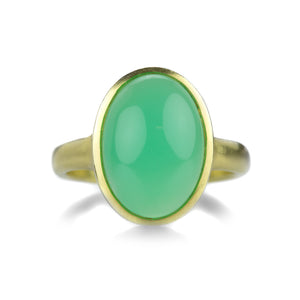 Maria Beaulieu 18k Oval Chrysoprase Ring | Quadrum Gallery