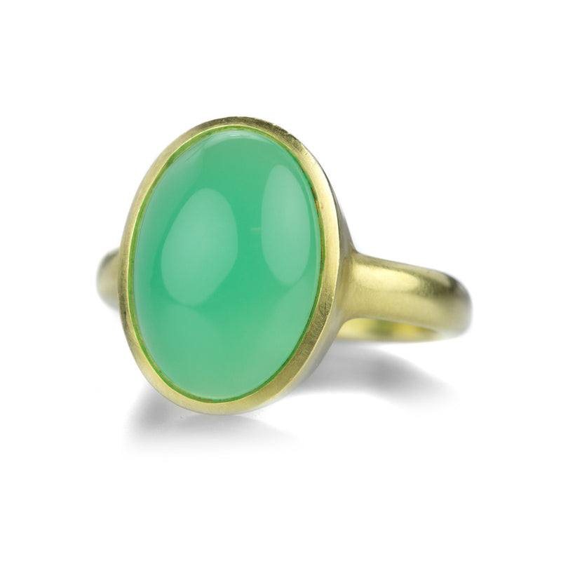 Maria Beaulieu 18k Oval Chrysoprase Ring | Quadrum Gallery