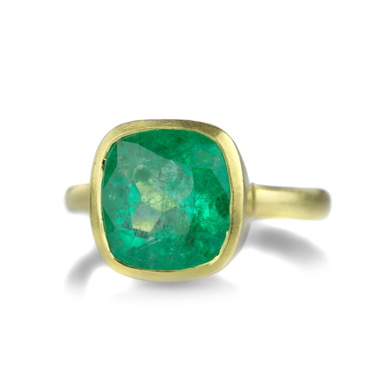 Maria Beaulieu Cushion Cut Emerald Ring | Quadrum Gallery