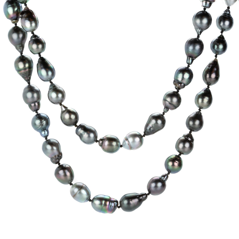 Maria Beaulieu Extra Long Dark Tahitian Pearl Necklace | Quadrum Gallery