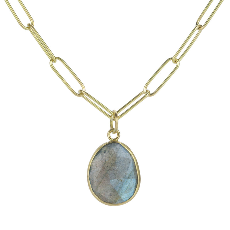 Maria Beaulieu 18k Rose Cut Labradorite Pendant (Pendant Only) | Quadrum Gallery