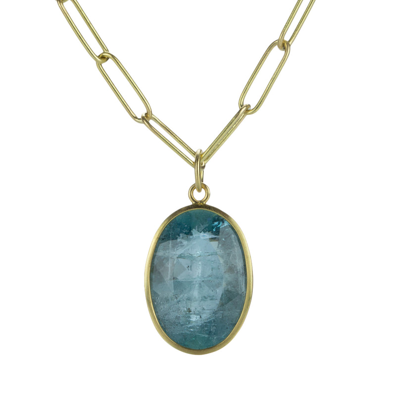 Maria Beaulieu Faceted Dark Aquamarine Pendant (Pendant Only) | Quadrum Gallery