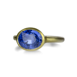 Maria Beaulieu Oval Cornflower Blue Sapphire Ring | Quadrum Gallery