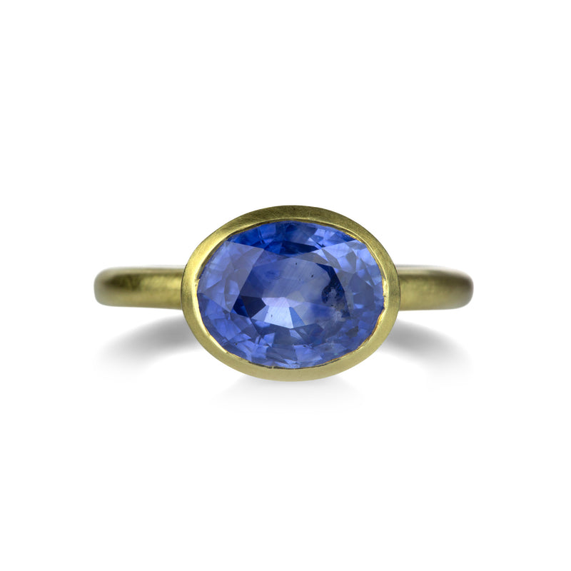 Maria Beaulieu Oval Cornflower Blue Sapphire Ring | Quadrum Gallery