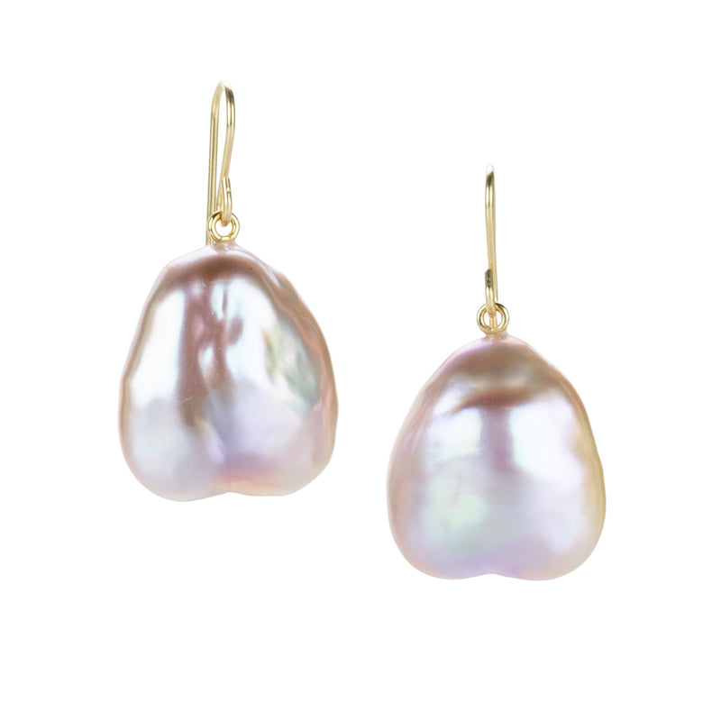 Maria Beaulieu Metallic Pink Flower Petal Pearl  Earrings | Quadrum Gallery