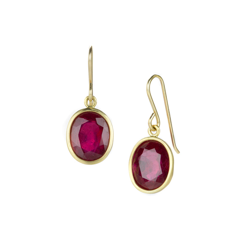 Maria Beaulieu Oval Ruby Drop Earrings | Quadrum Gallery