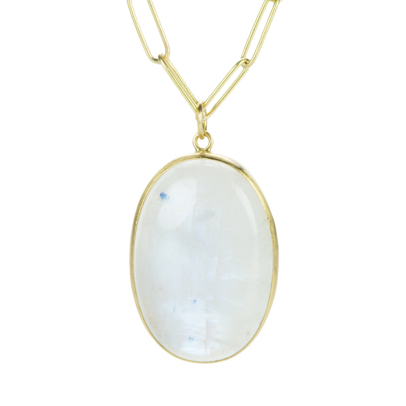 Maria Beaulieu Oval Blue Flash  Moonstone Pendant (Pendant Only) | Quadrum Gallery