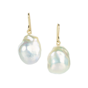 Maria Beaulieu Soft Gray Baroque Freshwater Pearl Earrings | Quadrum Gallery