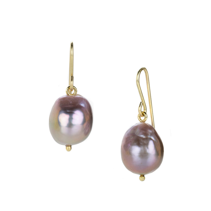 Maria Beaulieu Freshwater Metallic Purple Pink Pearl Earrings | Quadrum Gallery