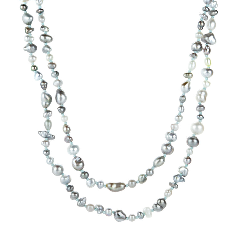 Maria Beaulieu Multicolored Tahitian Keshi Pearl Necklace | Quadrum Gallery