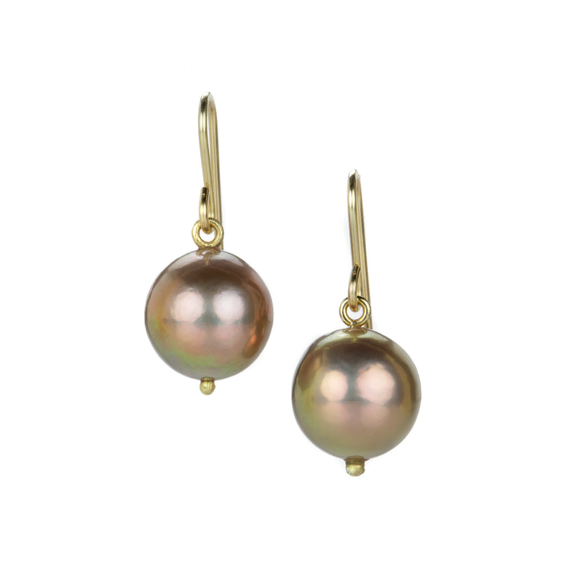 Maria Beaulieu Apricot Color Edison Freshwater Pearl Earrings | Quadrum Gallery
