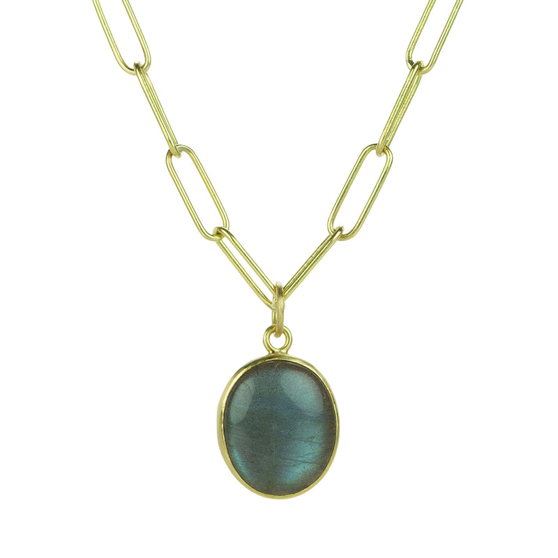 Maria Beaulieu 18k  Labradorite Cabochon Pendant (Pendant Only) | Quadrum Gallery