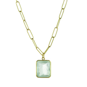 Maria Beaulieu Emerald Cut Green Beryl Pendant (Pendant Only) | Quadrum Gallery