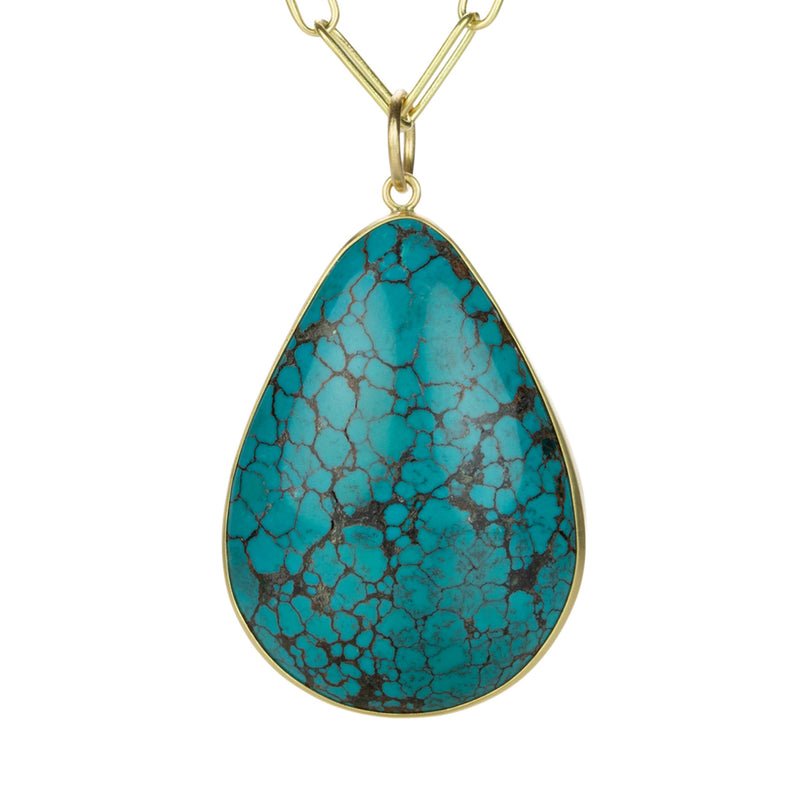 Maria Beaulieu Teardrop Chinese Turquoise Pendant (Pendant Only) | Quadrum Gallery