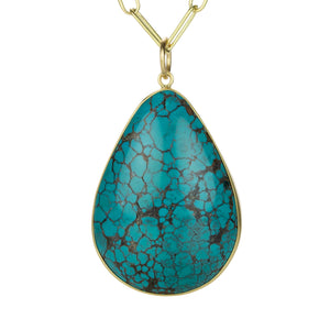 Maria Beaulieu Teardrop Chinese Turquoise Pendant (Pendant Only( | Quadrum Gallery