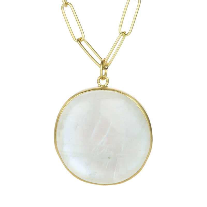 Maria Beaulieu Round Moonstone Cabochon Pendant (Pendant Only) | Quadrum Gallery