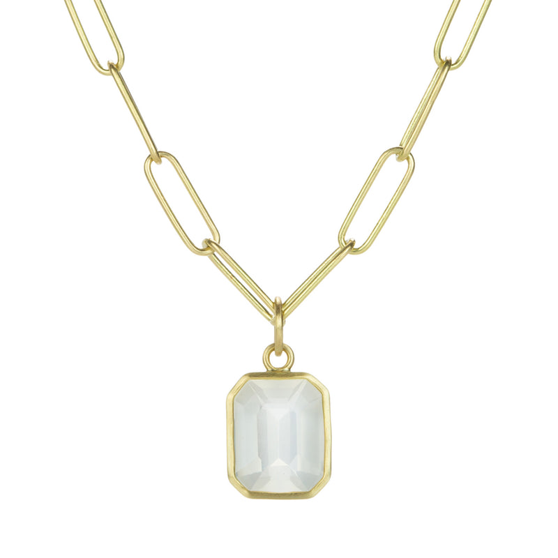 Maria Beaulieu Small Emerald Cut Moonstone Pendant (Pendant Only) | Quadrum Gallery