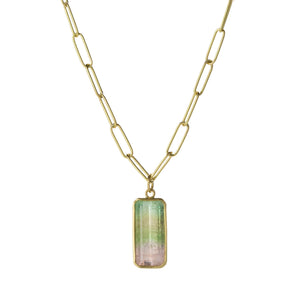 Maria Beaulieu Rectangular Watermelon Tourmaline  (Pendant Only) | Quadrum Gallery