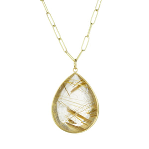 Maria Beaulieu Teardrop Rutilated Quartz Pendant (Pendant Only) | Quadrum Gallery