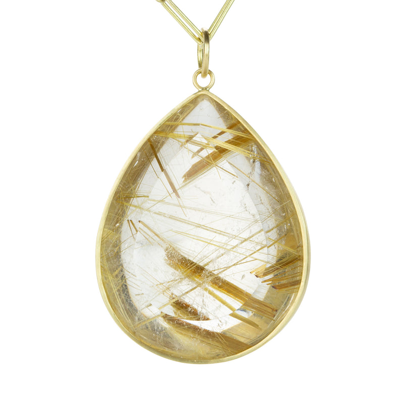 Maria Beaulieu Teardrop Rutilated Quartz Pendant (Pendant Only) | Quadrum Gallery